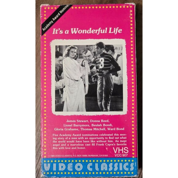 It's A Wonderful Life Classic Movie 1986 VHS VCR Video Tape Viking Uncut - Picture 5 of 5